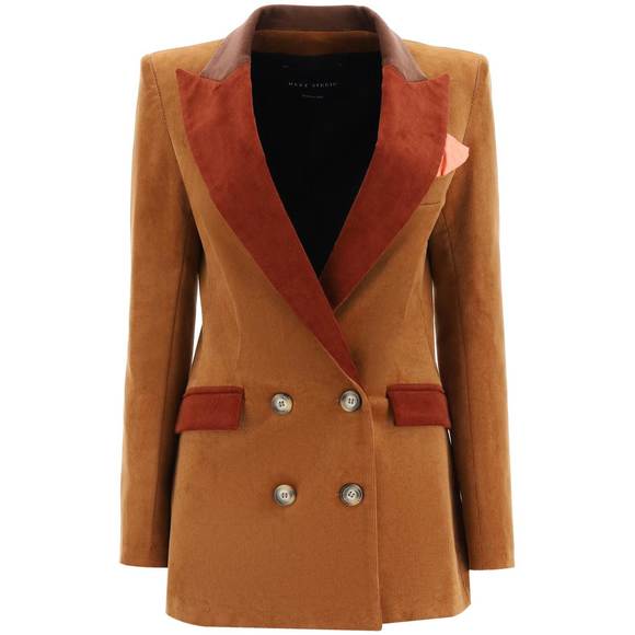 Hebe studio bianca double-breasted cady blazer - Picture 1 of 4